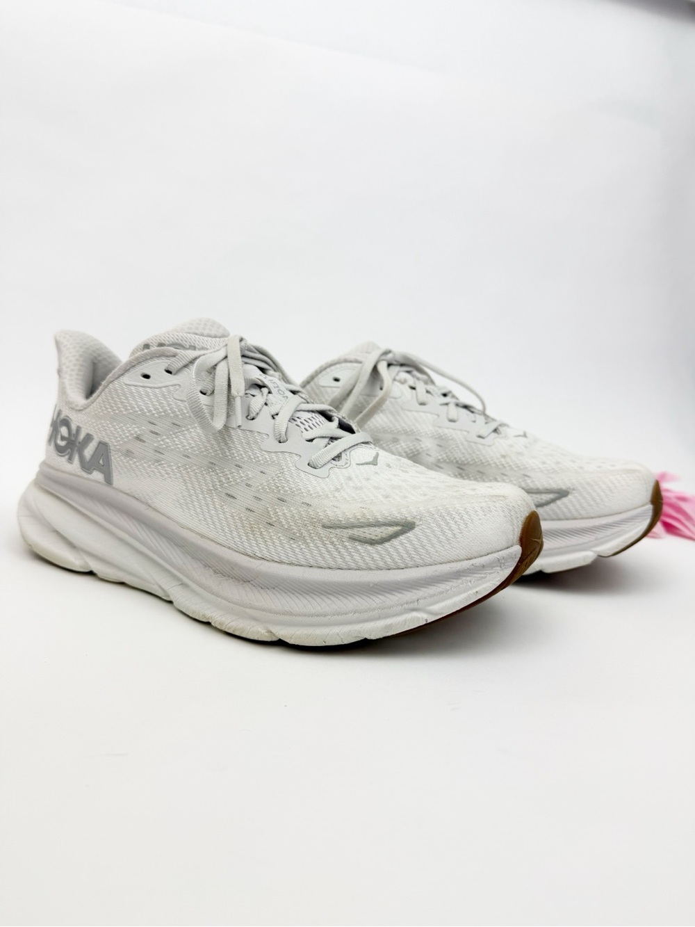 Hoka One One Clifton 9 Running Shoes Sneakers Nimbus Cloud/White